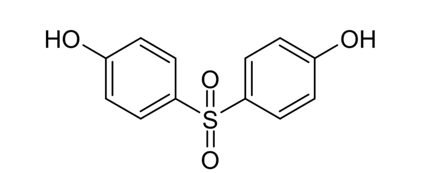 Strukturformel von Bisphenol S