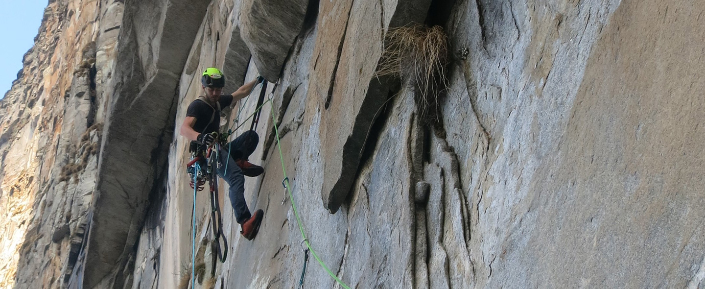 Kletterer an der Südwand des Poncione d'Alnasca